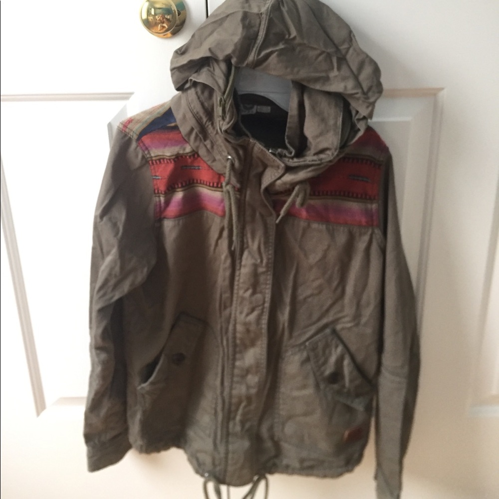 Roxy zip up jacket with built in hood